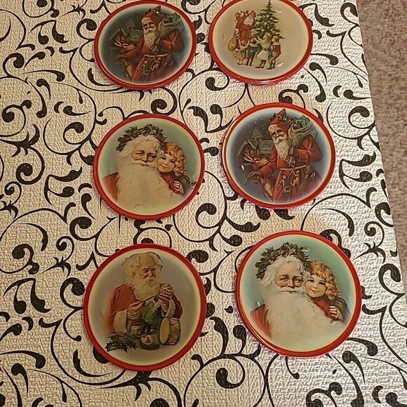 Vintage Tin Christmas CoastCoasters - Picture 3 of 10